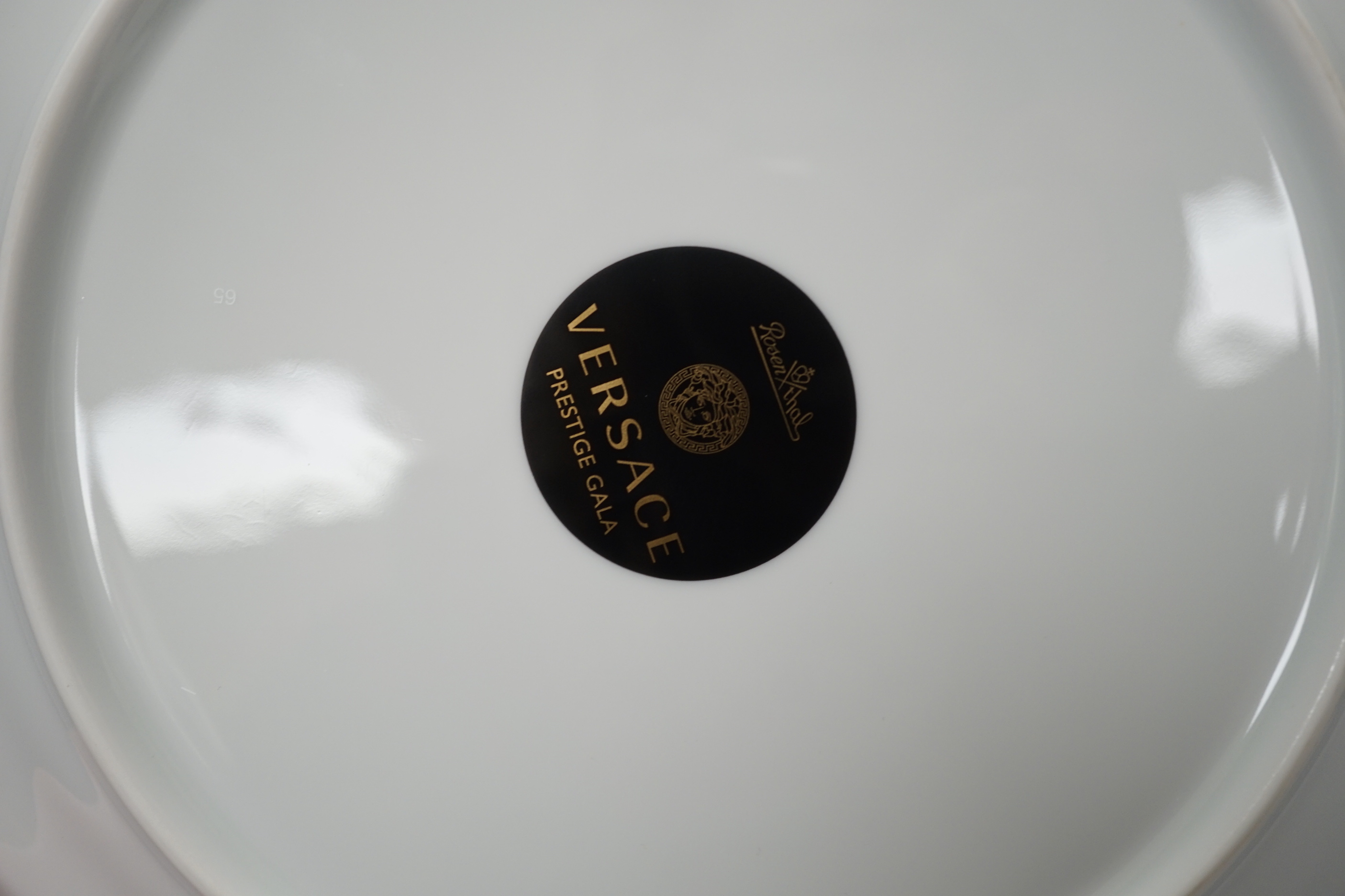 Four Rosenthal porcelain Versace ‘Prestige Gala’ plates, 30,5cm diameter (boxed)